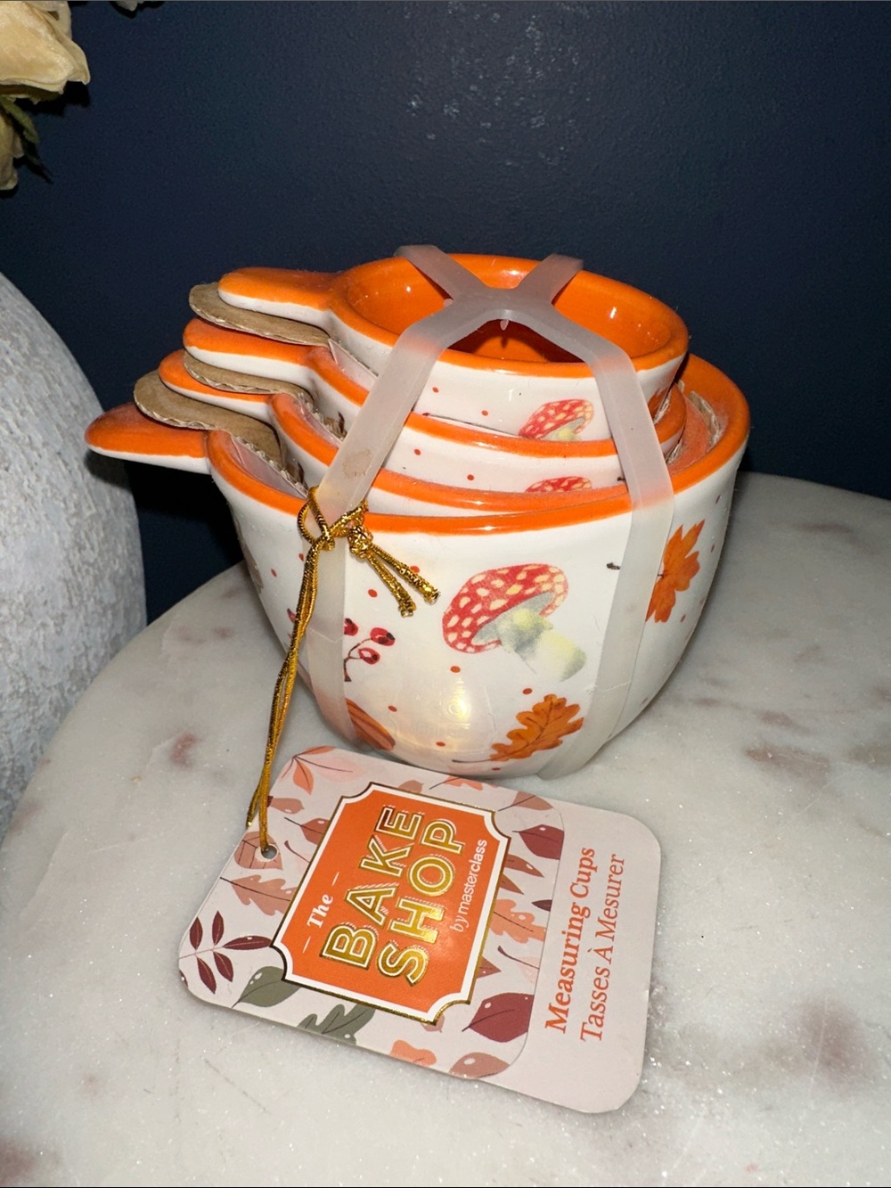 Orange fall Mushroom Measuring Cups - 4pc